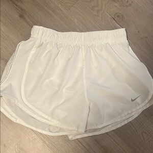 Nike White Athletic Shorts with Moisture-Wicking Fabric